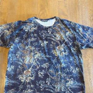 Navy Floral Men's Short Sleeve Tee